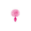 Plug anal pompon rose 
